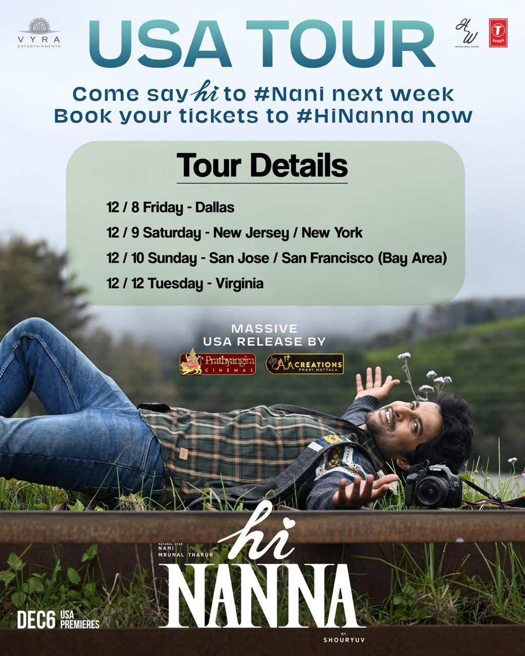 Nani attracting viewers with his Hi Nanna promotions in US
