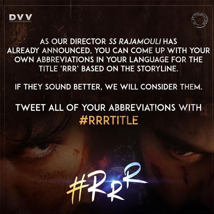 RRR: Fans Coming up with Interesting Titles