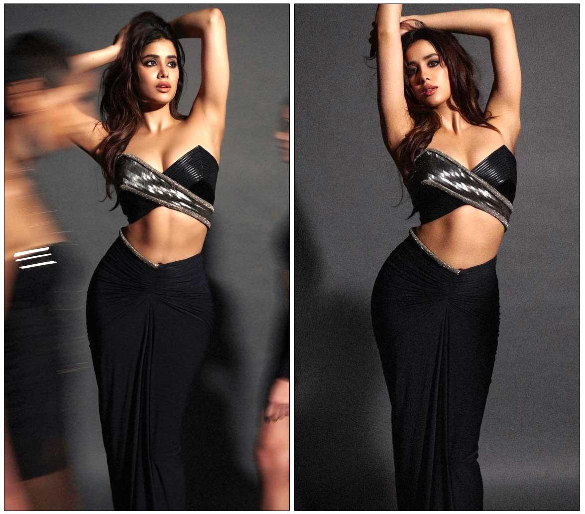 Janhvi turns sensuous in a skirt