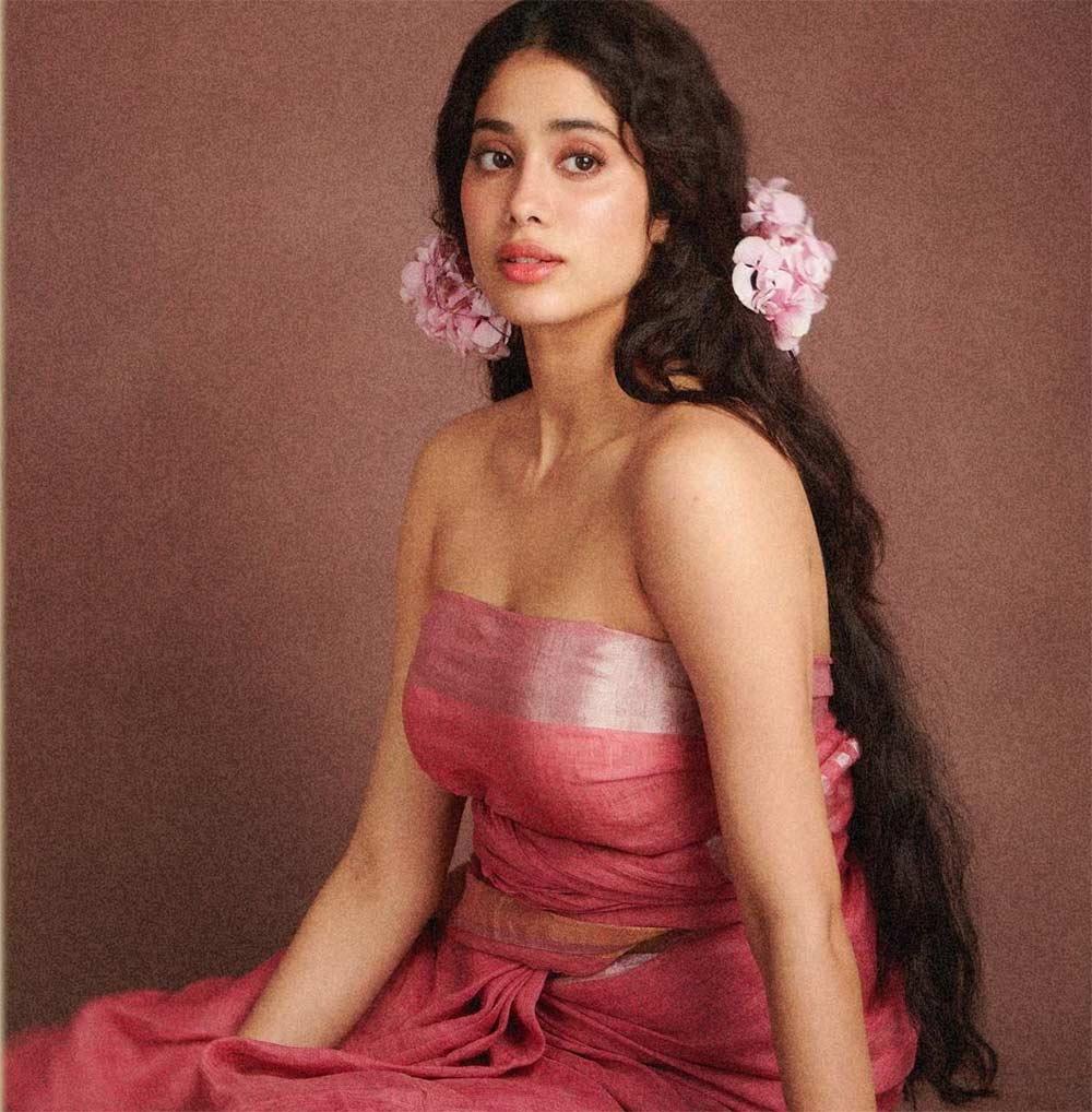 Janhvi Kapoor trying her best to who Telugu people