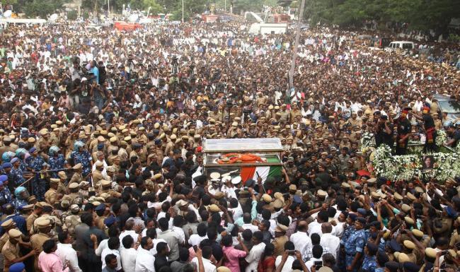 Jayalalitha's Last Rites Performed