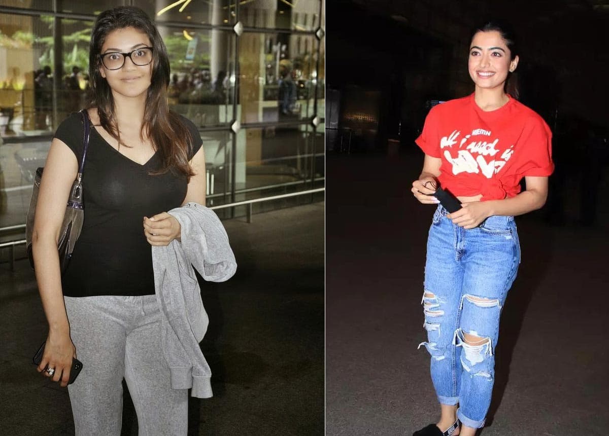 Kajal and Rashmika give airport tips