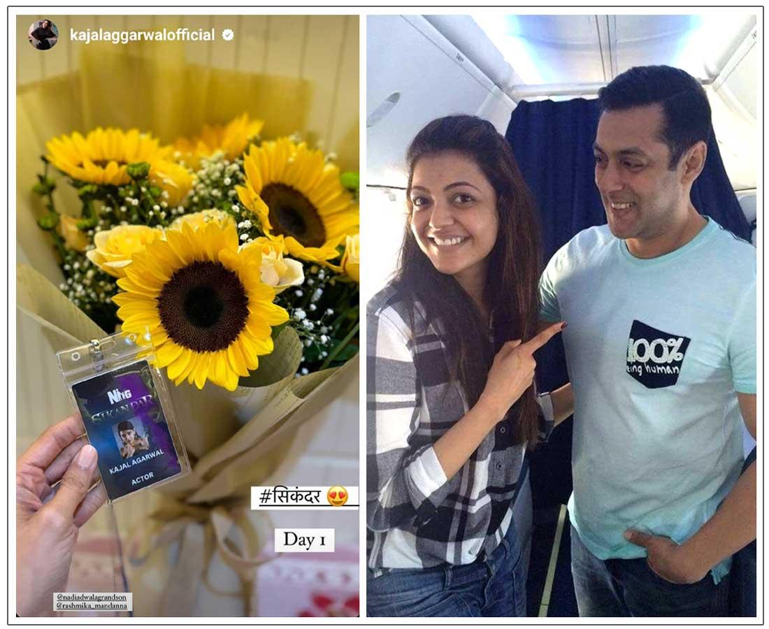 Kajal Aggarwal First Day Of Sikandar Shoot
