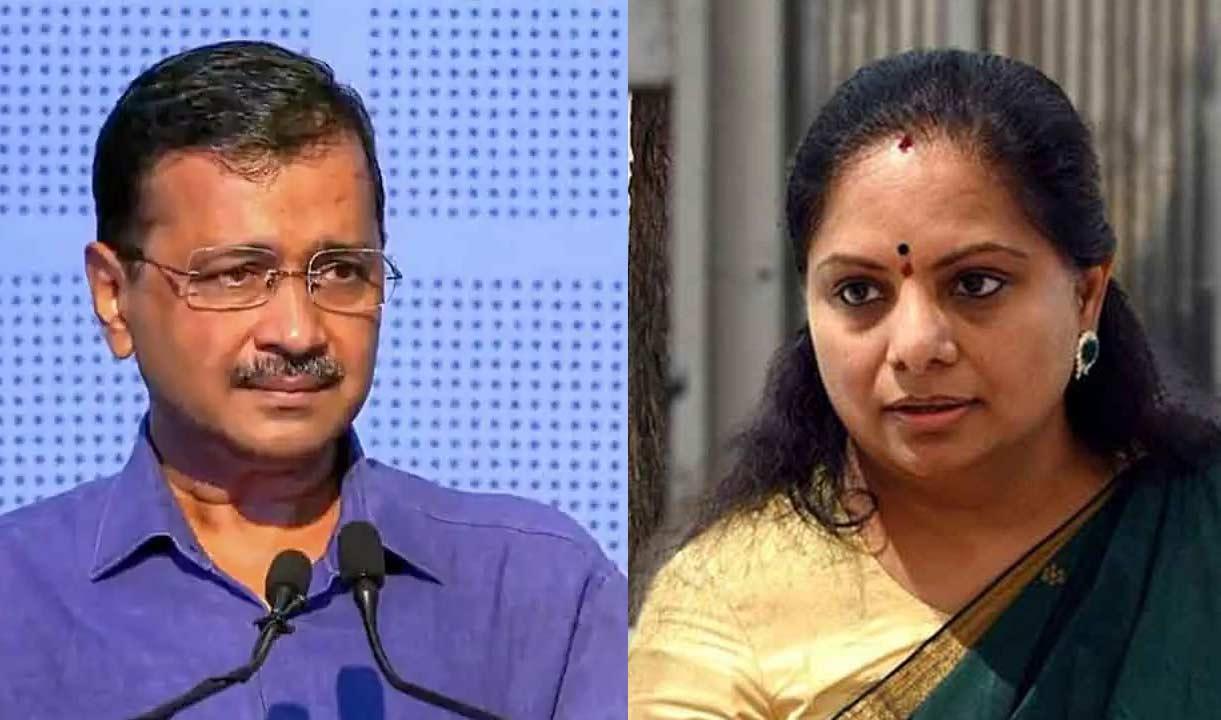 Sukesh Chandrasekhar showing stars to Kavitha, Kejriwal