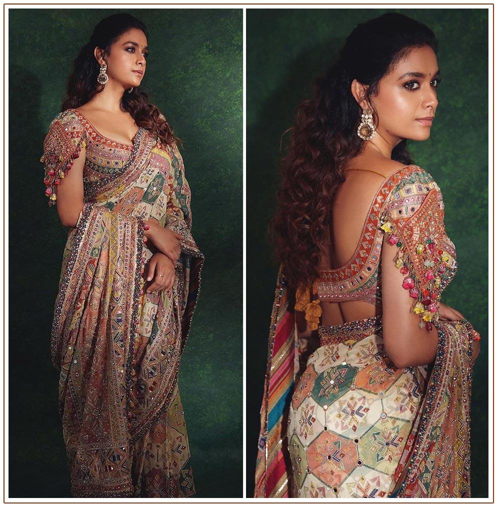 Keerthy Suresh Creates Sensation In A Saree