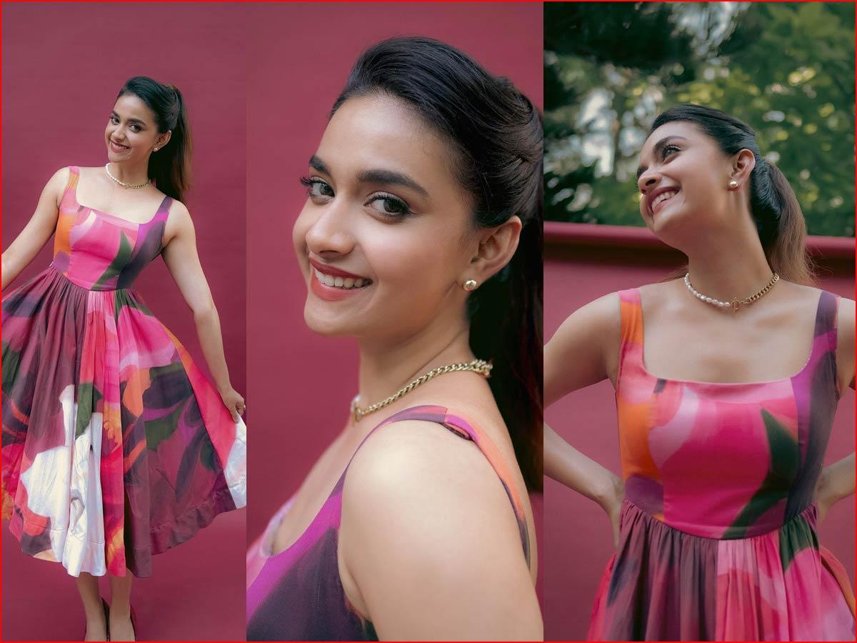 Keerthy Suresh Channels Inner Barbie in Stunning Pink Gown