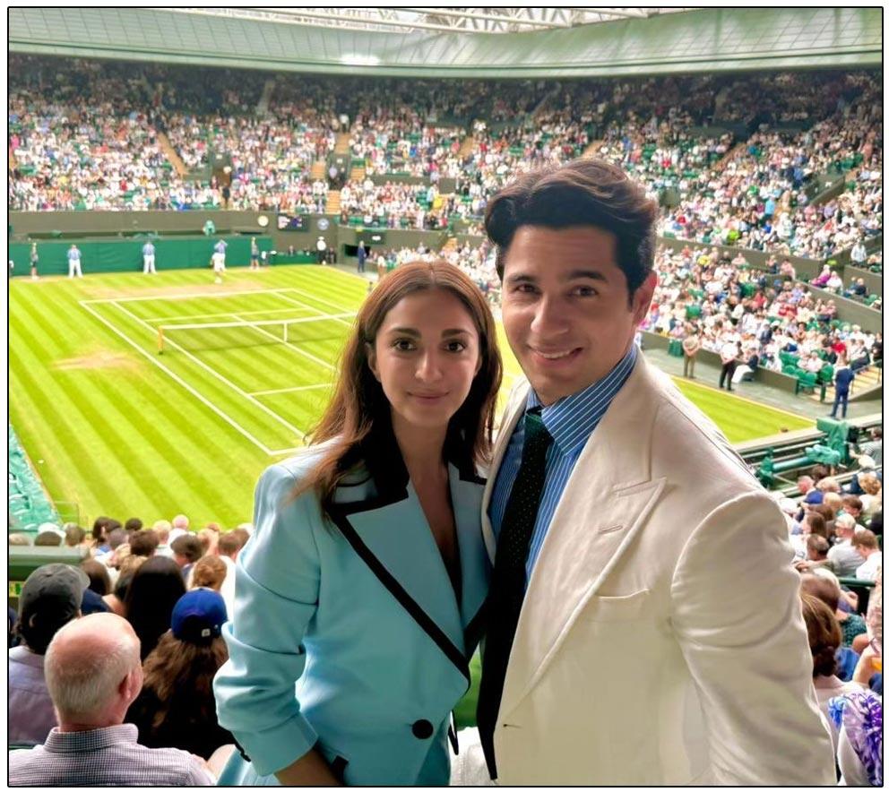 Sidharth Malhotra - Kiara Advani Watch Pre Quarters At Wimbledon