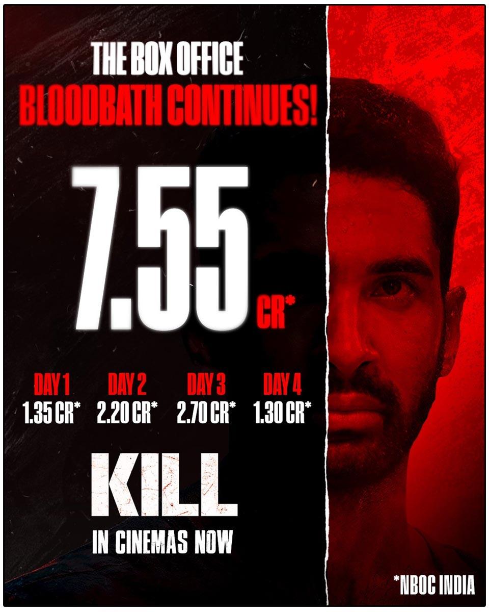 Kill Grabs 7 Crore In Its First Four Days