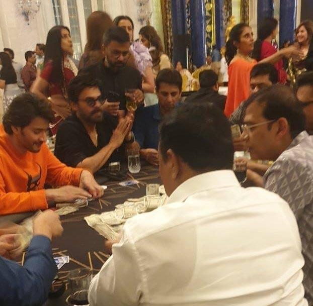 Mahesh and Venkatesh caught playing cards