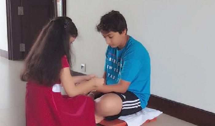 Mahesh Son &amp; Daughter Traditional Raksha Bandhan