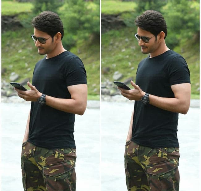 Mahesh Babu Flexing His Muscles