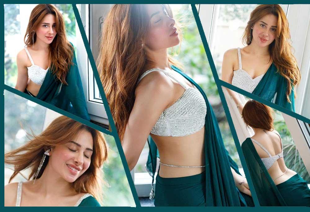 Mahira Sharma turns sensuous in saree