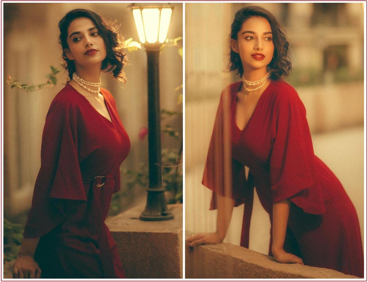 Meenakshi Chaudhary Ravishes In Red