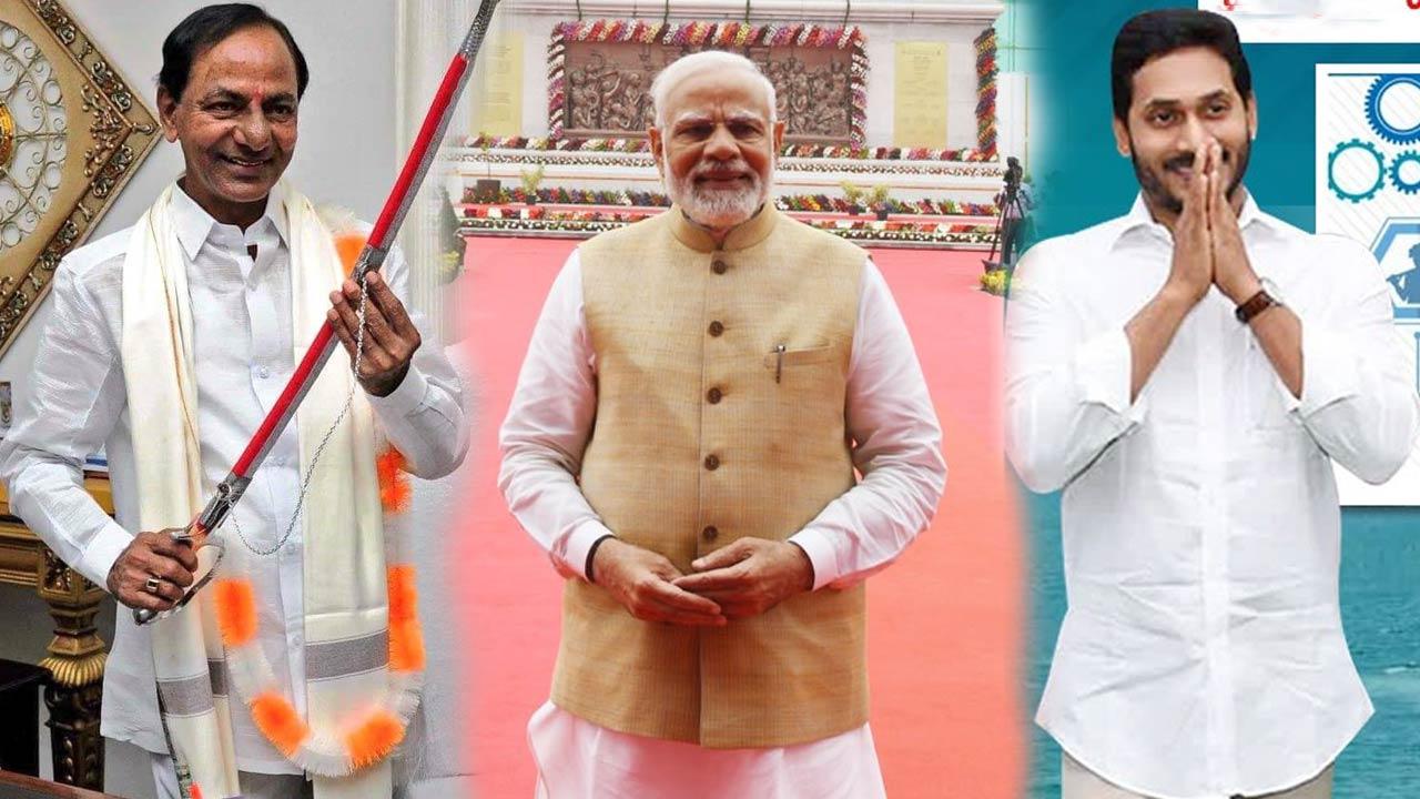 Modi knocks down KCR and Jagan