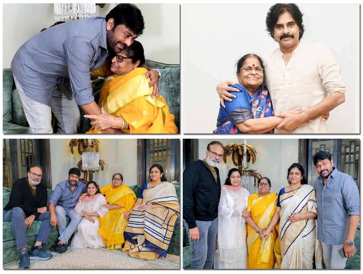 Chiranjeevi Sharing Pics With His Mother Anjana Devi