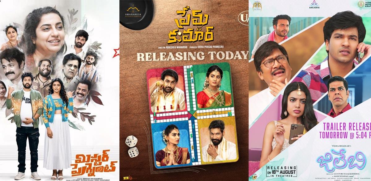 Mr.Pregnant, Premkumar, Jilebi and others releasing today