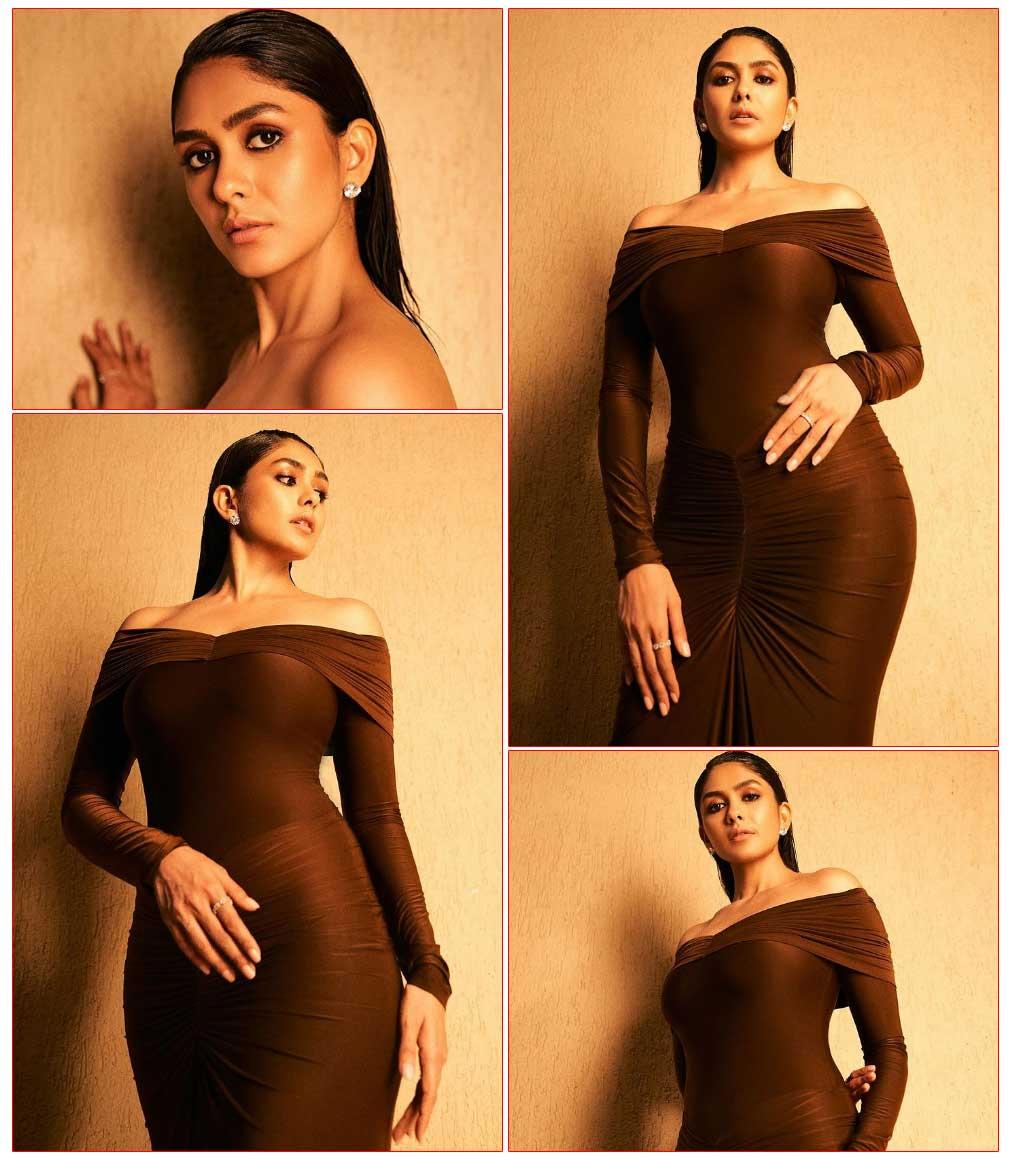 Mrunal Thakur mesmerises in bodycon gown