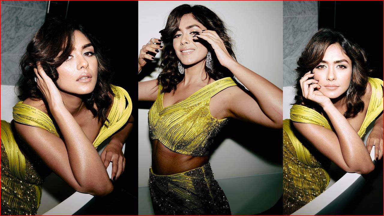 Murnal Thakur Sizzles in Neon Green at IIFA Utsavam 2024