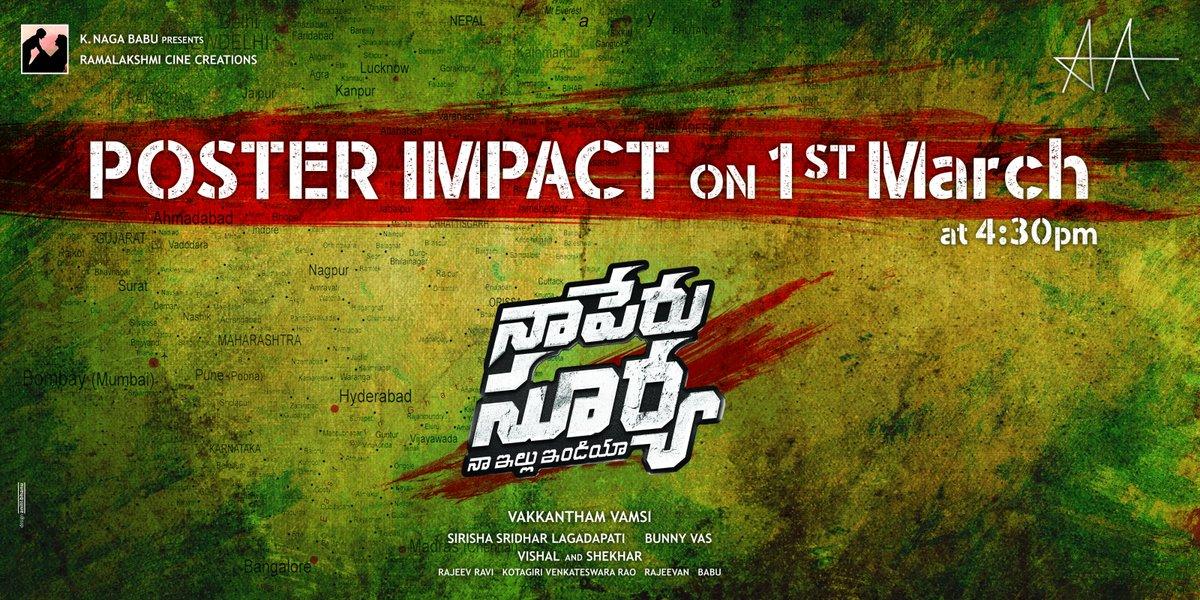 Naa Peru Surya Poster Impact