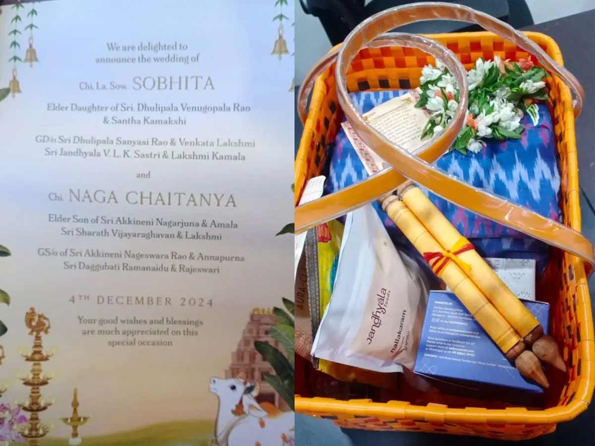 Here is Naga Chaitanya-Sobhita wedding card