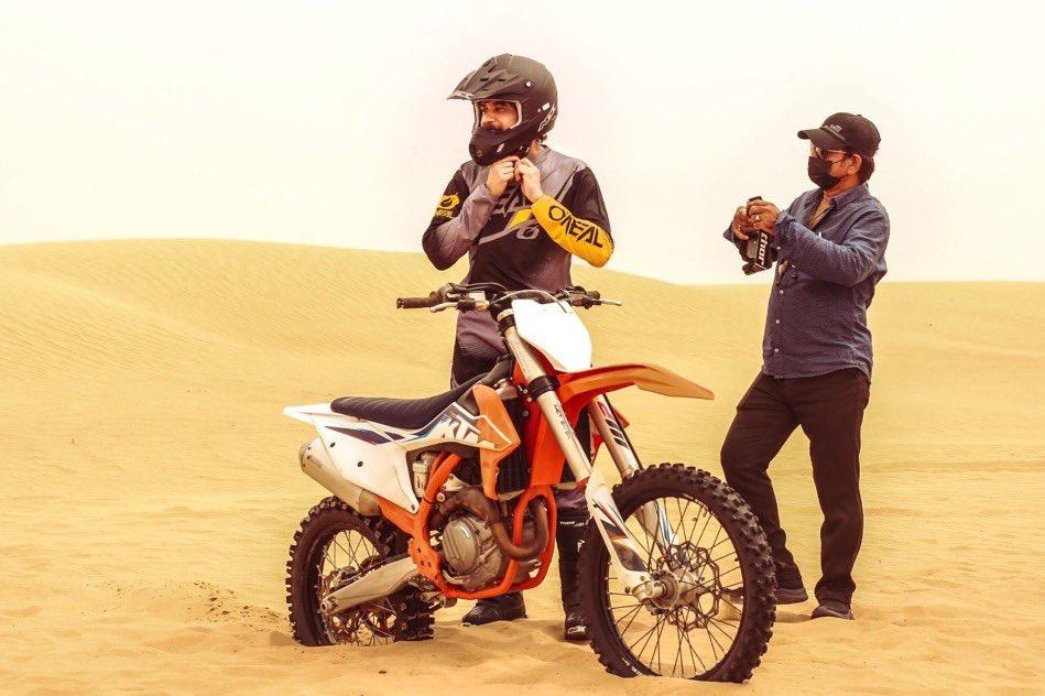 Nagarjuna dazzles with bike stunts in Dubai
