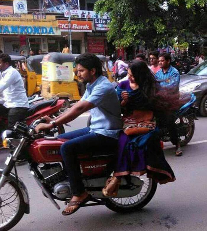 Nani, Sai Pallavi Caught On Road!