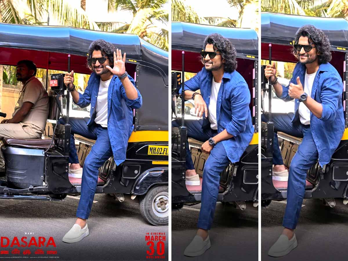Nani lands in Mumbai for Dasara