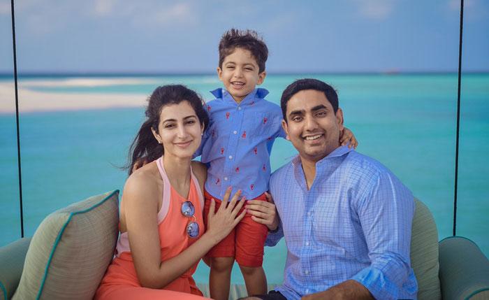 Delightful Pic Of Lokesh, Brahmani, Devansh