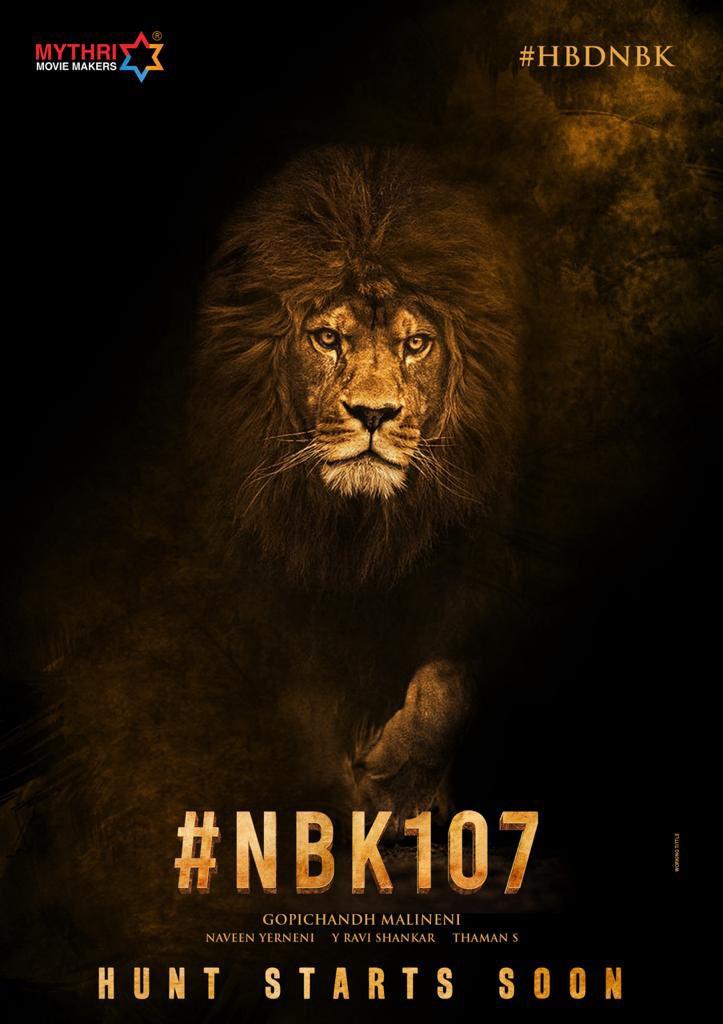 NBK 107 announced on Balakrishna's birthday