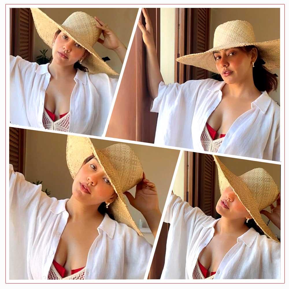 Neha Sharma stuns in white shirt