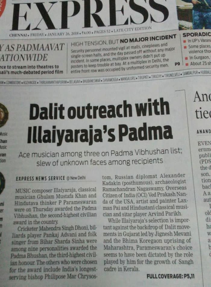 Newspaper Cheap Article! Ilayaraja Fans Angry
