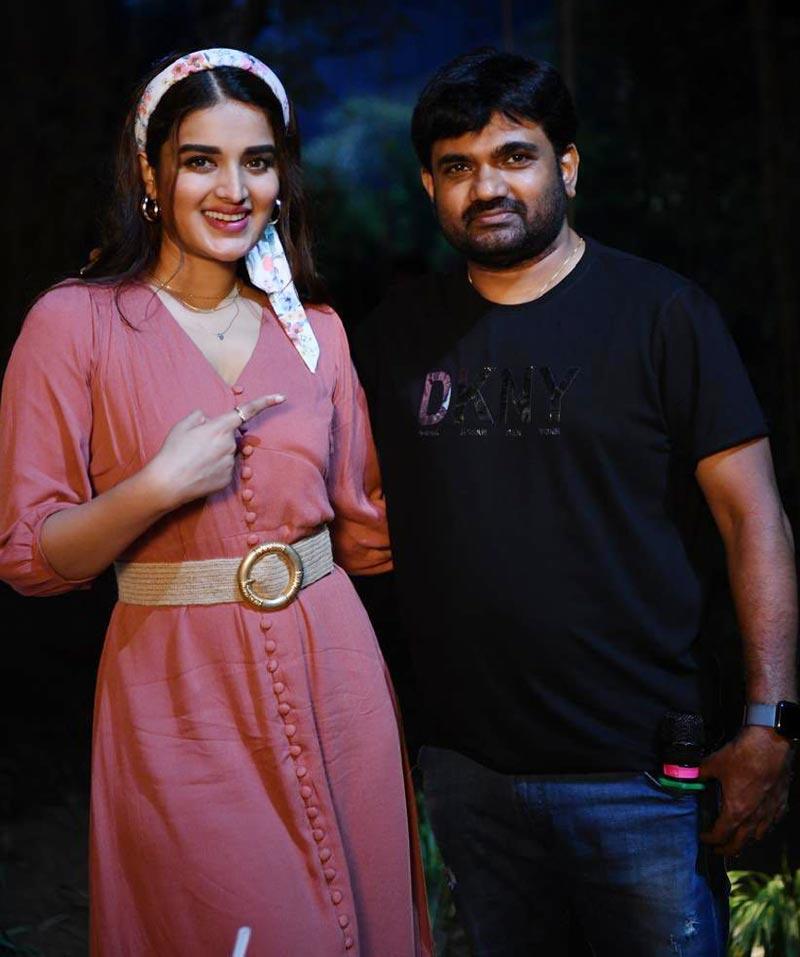 Nidhii Agerwal celebrates B-Day in The Raja Saab sets