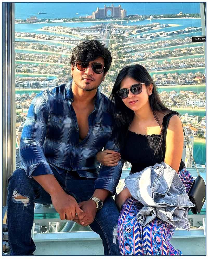 Nikhil celebrating three years of togetherness