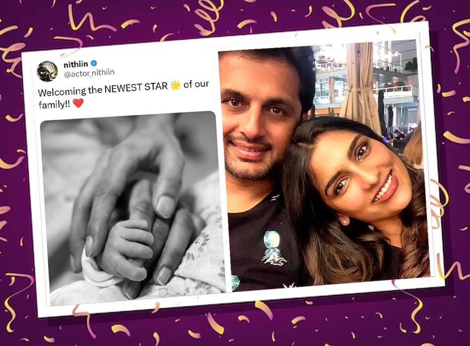 Nithiin, Shalini becomes Proud parents