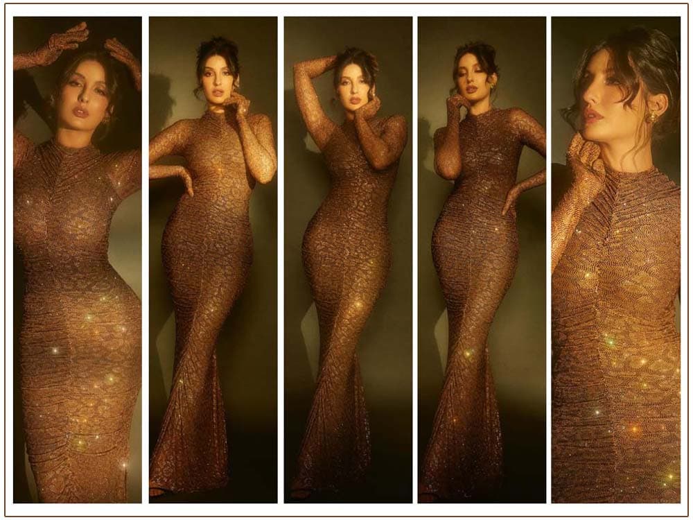Norah Fatehi turns gorgeous in gold