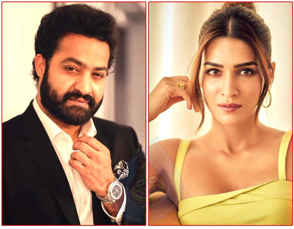 Kriti Sanon sharing screen with NTR