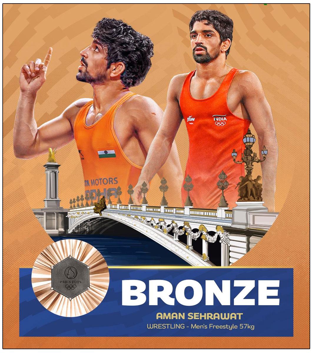 Aman Sehrawat Gets Bronze For India At The Olympics 2024