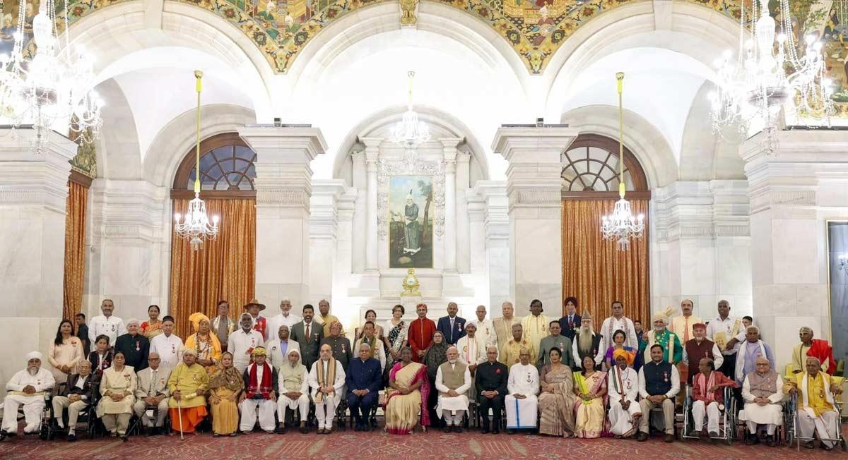President Droupadi Murmu presents Padma Awards to Chiranjeevi and others