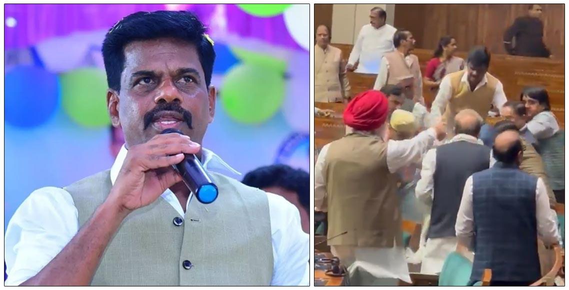 Hindupur MP Gorantla Madhav Turns Hero During Parliament Breach