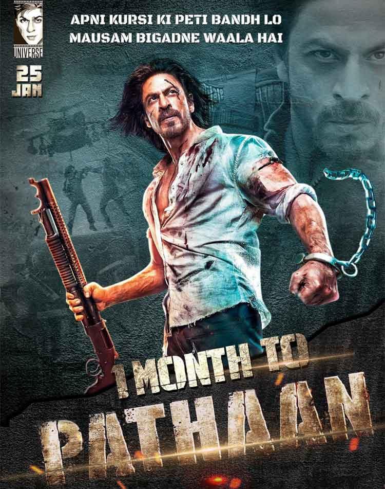 Shah Rukh Khan Strikes : One month to go for Pathaan