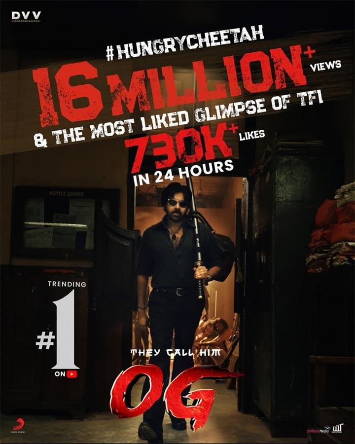 Pawan Kalyan OG Glimpse set a record as the most liked in TFI