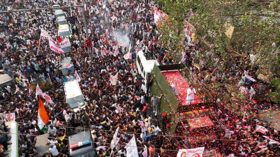 Varahi moves slowly as Pawan Kalyan hears people voice