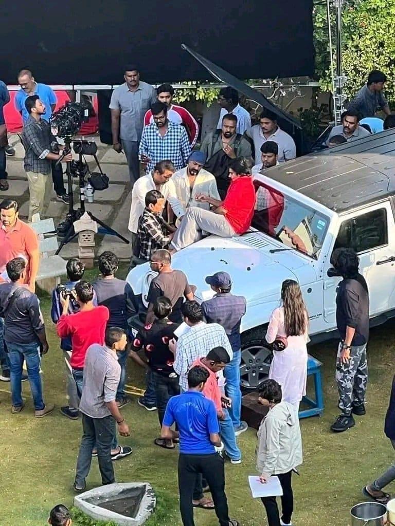 Pawan-Sai Tej pics from the shooting spot