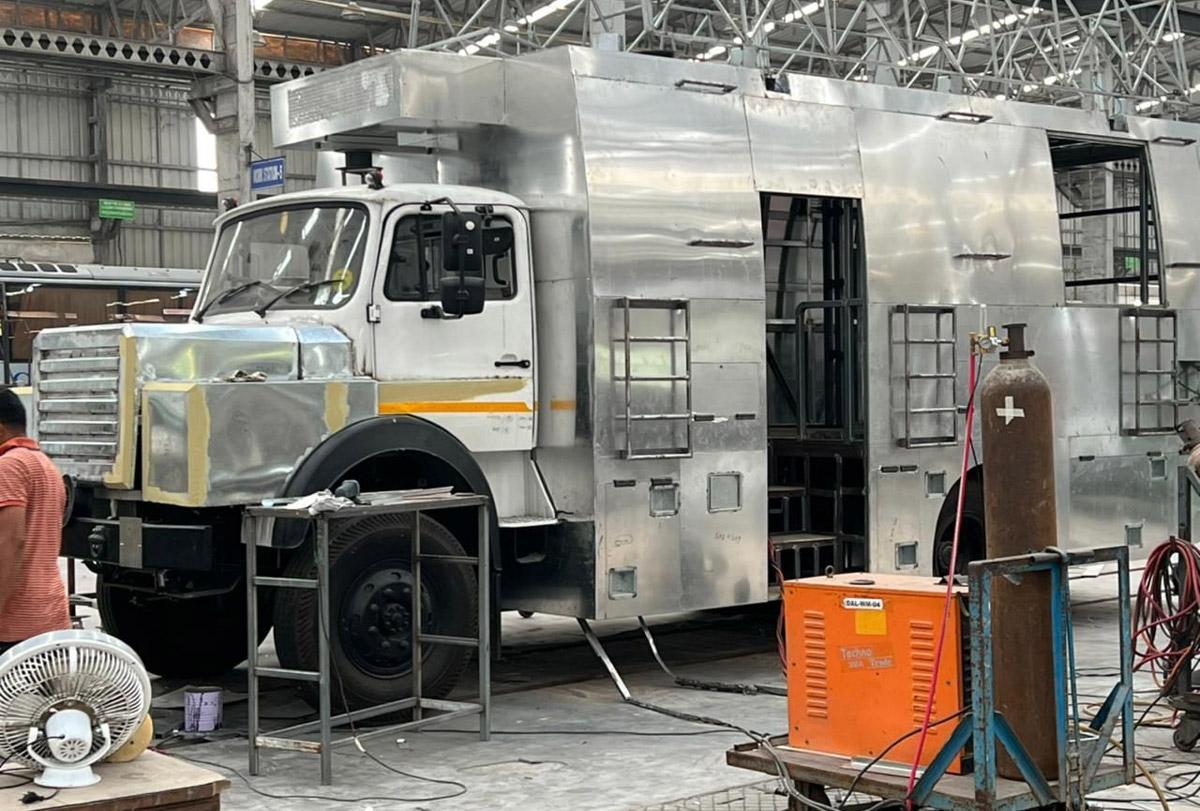 Luxurious bus readying for Pawan Kalyan's bus yatra