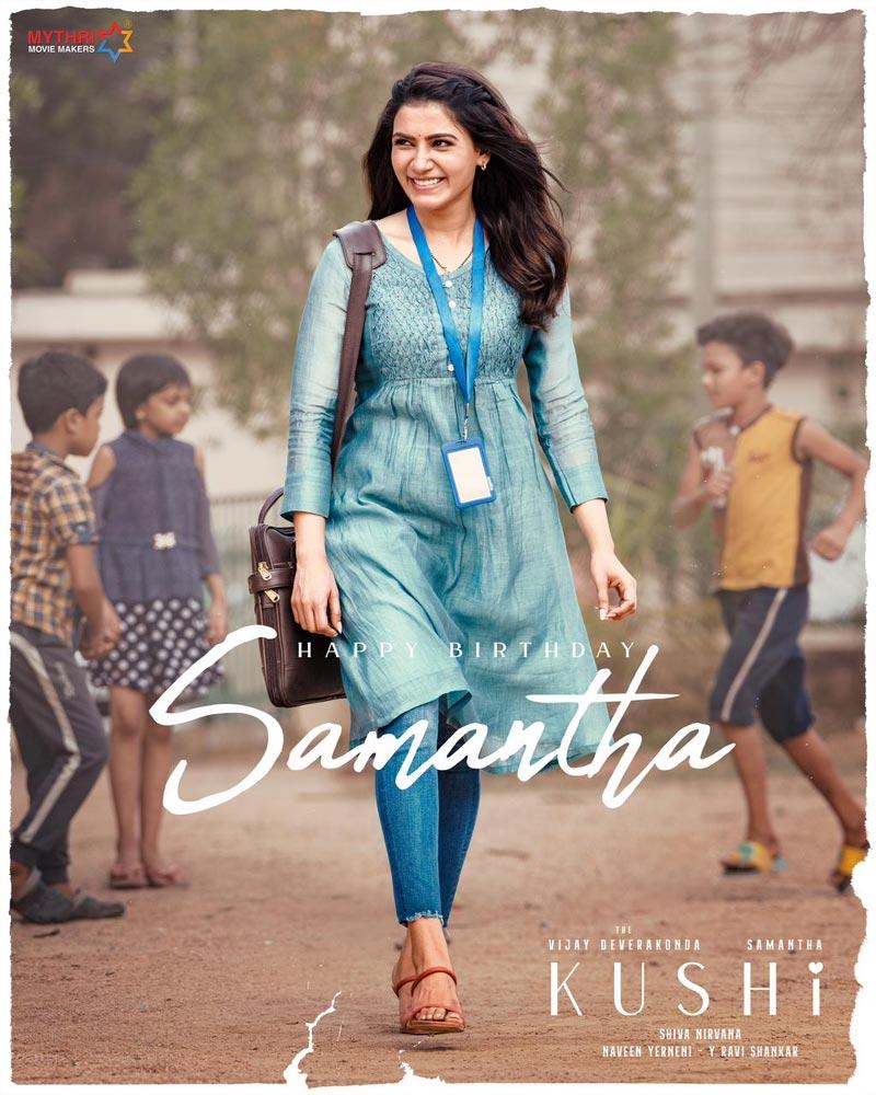 Bright &amp; Beautiful Birthday Poster Of Samantha From Kushi