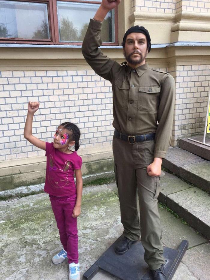 Daughter Poses With Pawan's Favorite Leader