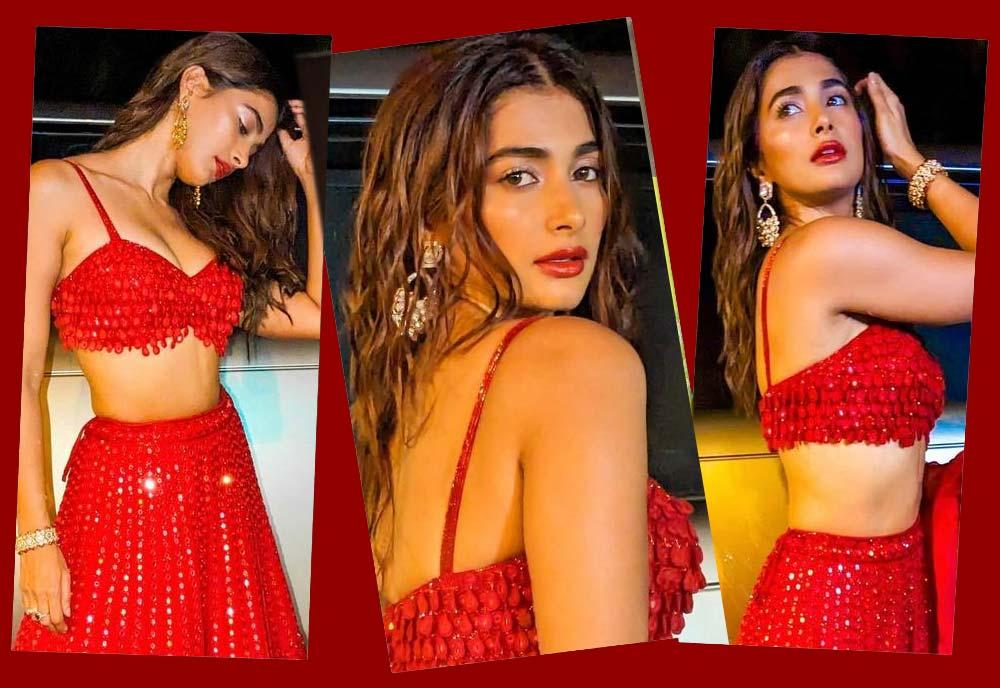 Pooja Hegde ravishes in red