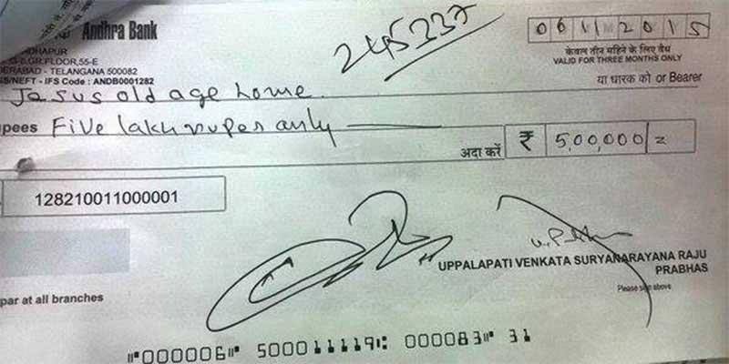 Prabhas' Charity Revealed!