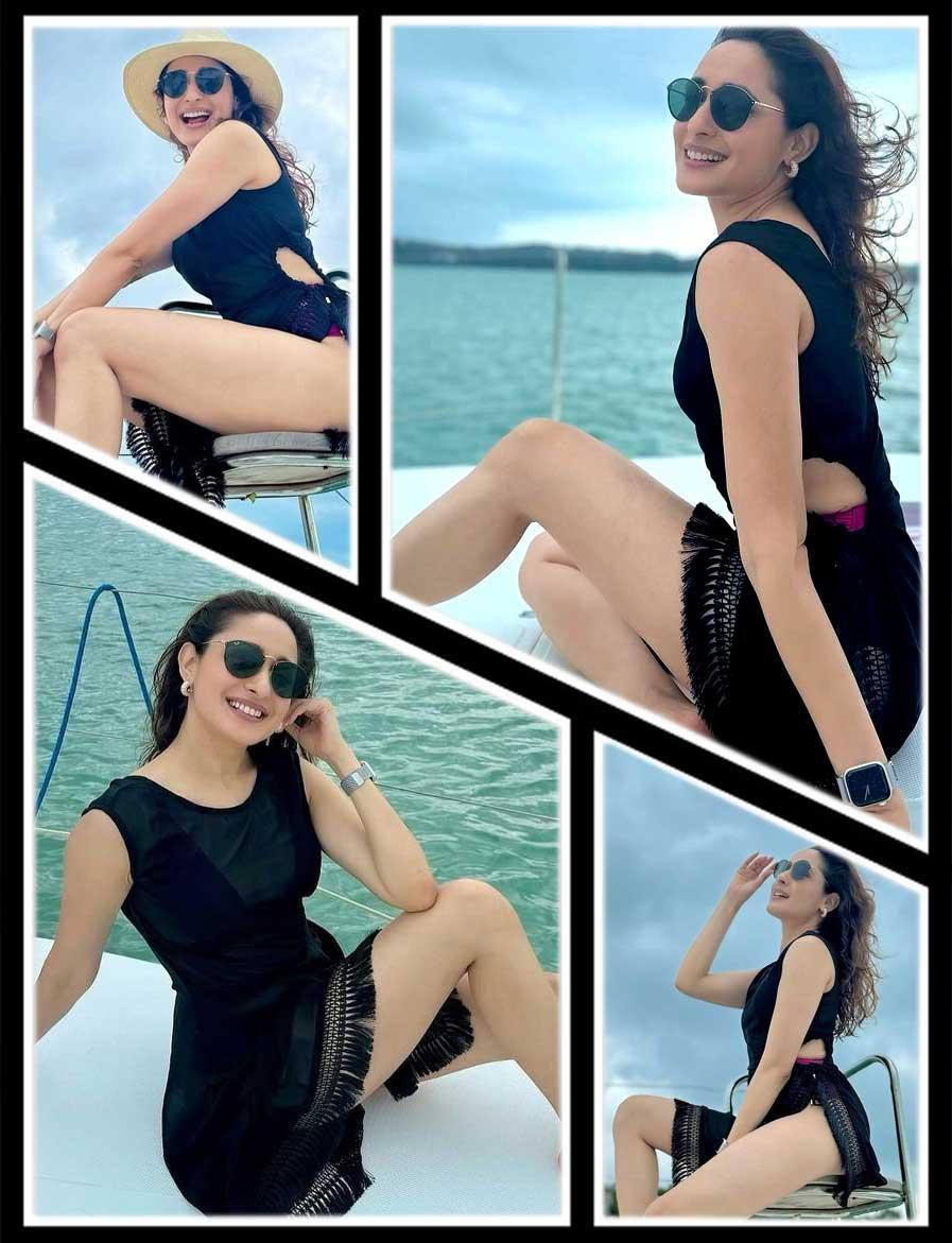 Pragya Jaiswal blazes in bikini at a beach