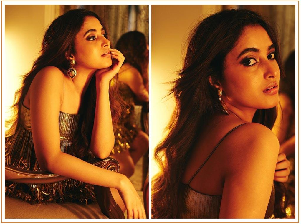 Priyanka Mohan Shines In Gold Mini